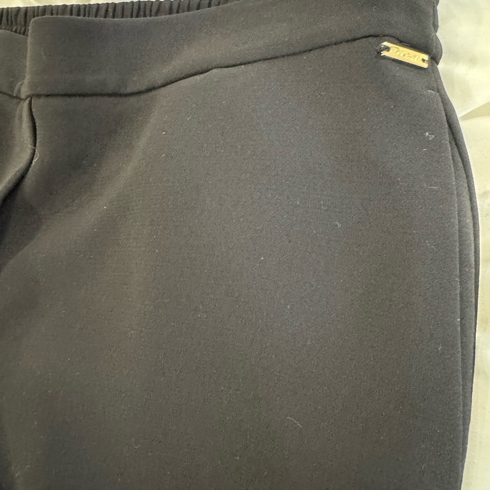 Black DKNY Cigarette Style Dress Pants with Elastic Waist